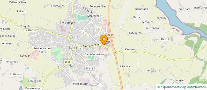 localisation de l'entreprise SCCV LE VERGER  LANNILIS