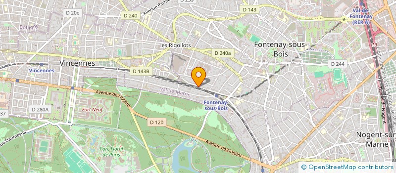 localisation de l'entreprise SCCV LES ALISIERS à FONTENAY-SOUS-BOIS