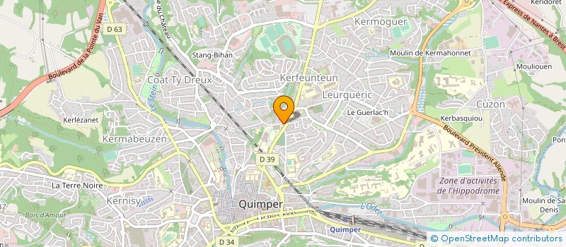 localisation de l'entreprise SCCV LES AZALEES à QUIMPER