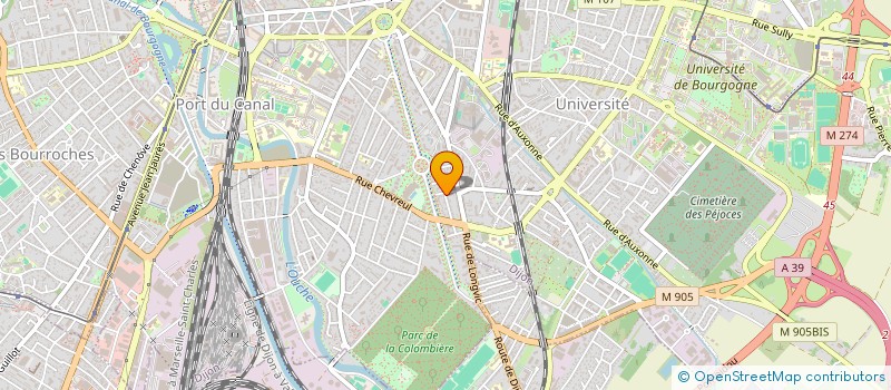 localisation de l'entreprise SCCV LES CERISIERES 5 à DIJON