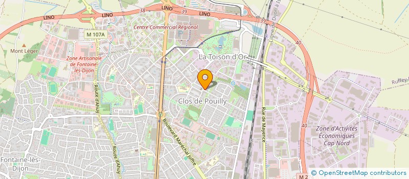 localisation de l'entreprise SCCV LES LYS à DIJON