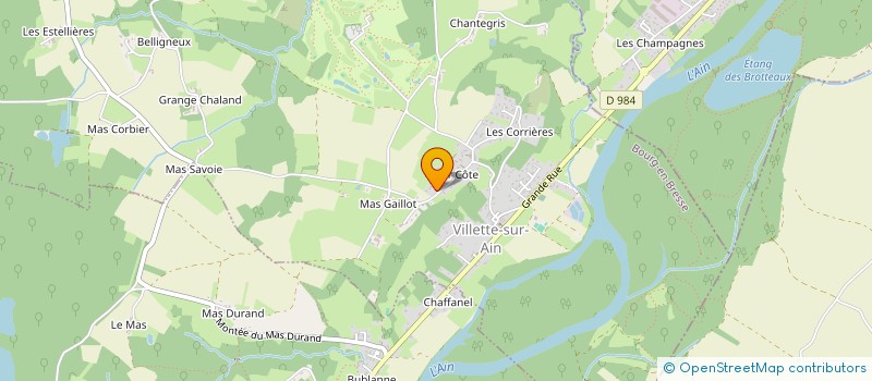 localisation de l'entreprise SCCV LES SIDONIES à VILLETTE-SUR-AIN