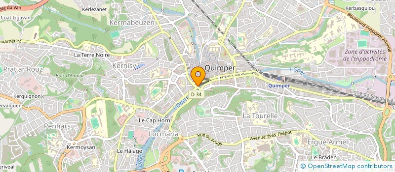 localisation de l'entreprise SCCV LES TERRASSES DE KERNEVELECK à QUIMPER