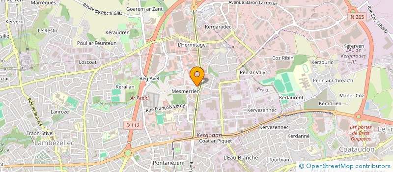 localisation de l'entreprise SCCV LES TERRASSES DE L'ODET à BREST