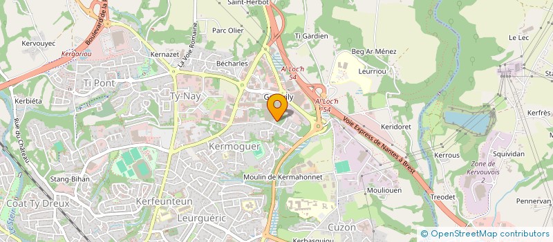 localisation de l'entreprise SCCV LES TERRASSES DU VALLON à QUIMPER