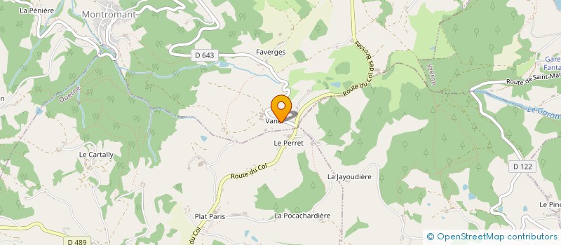 localisation de l'entreprise SCCV LUIZET à MONTROMANT