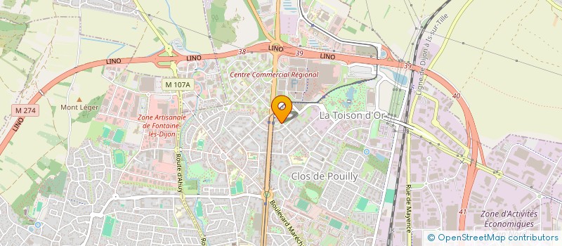localisation de l'entreprise SCCV MANGIN 6 à DIJON