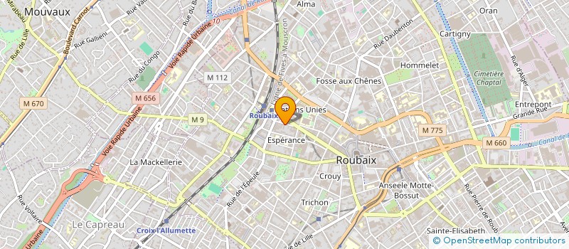 localisation de l'entreprise SCCV MARIUS ALLIAUME  ROUBAIX