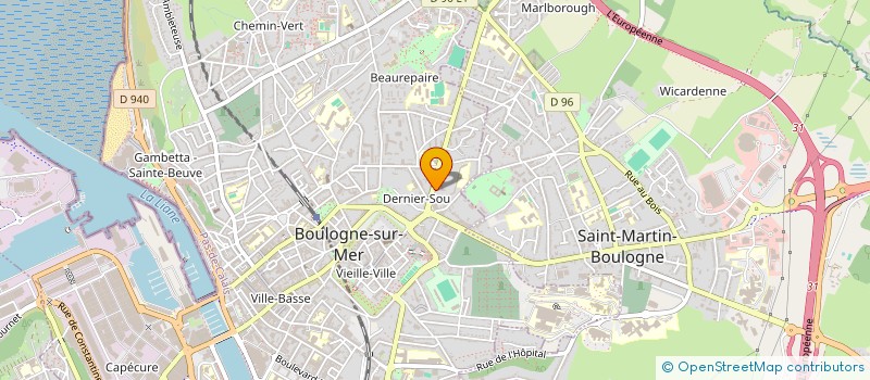 localisation de l'entreprise SCCV MARVAS à BOULOGNE-SUR-MER