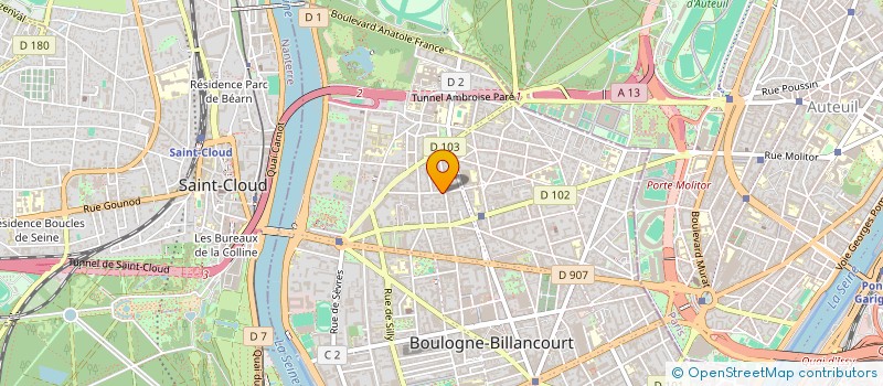 localisation de l'entreprise SCCV MONTIGNY BERGSON à BOULOGNE-BILLANCOURT