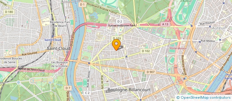 localisation de l'entreprise SCCV MONTIGNY GARE à BOULOGNE-BILLANCOURT