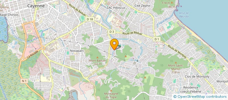 localisation de l'entreprise SCCV NARASAI  CAYENNE