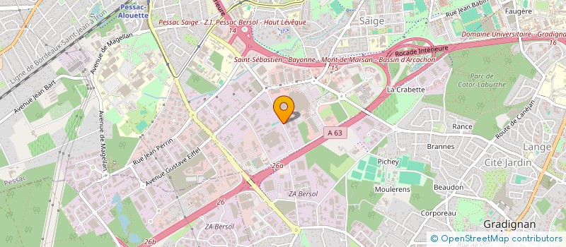 localisation de l'entreprise SCCV PARC LA TRENA à PESSAC