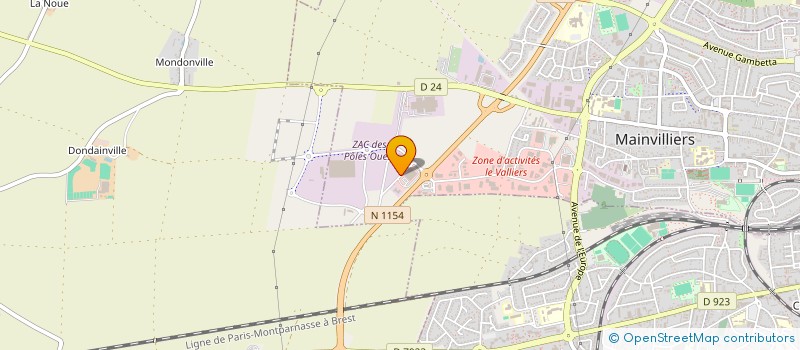 localisation de l'entreprise SCCV RESIDENCE LE 150 à MAINVILLIERS