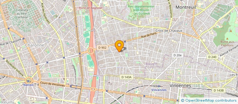 localisation de l'entreprise SCCV RIVE DROITE à MONTREUIL