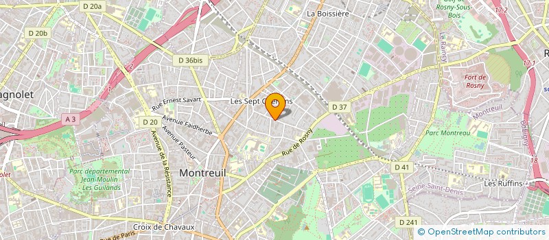 localisation de l'entreprise SCCV ROCHEBRUNE DE MONTREUIL à MONTREUIL