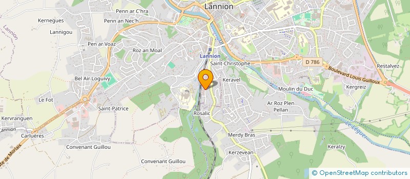 localisation de l'entreprise SCCV ROSALIC à LANNION