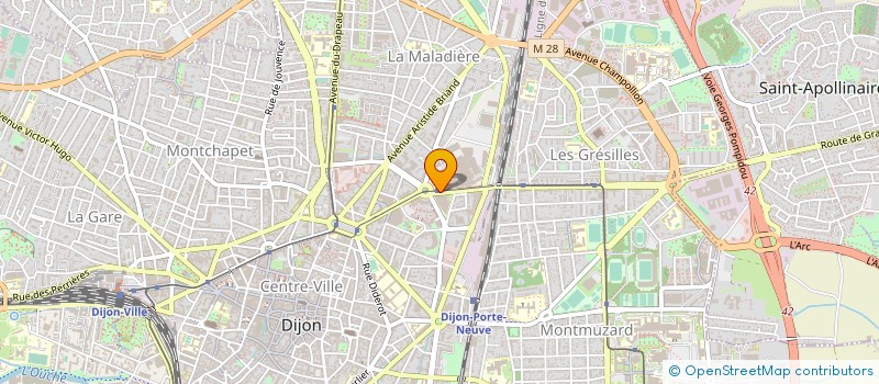 localisation de l'entreprise SCCV TOUR ELITHIS BREST à DIJON
