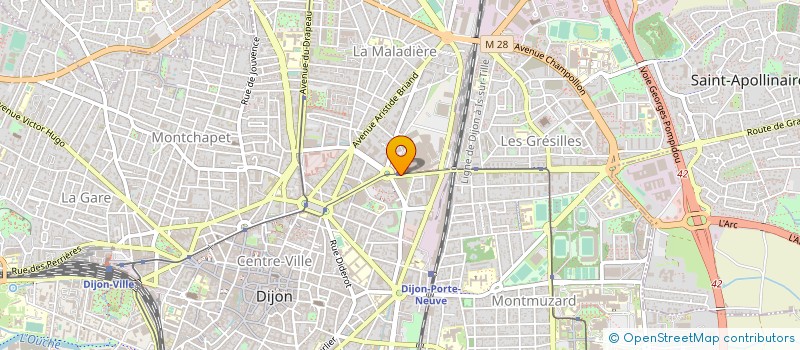 localisation de l'entreprise SCCV TOUR ELITHIS MULHOUSE à DIJON