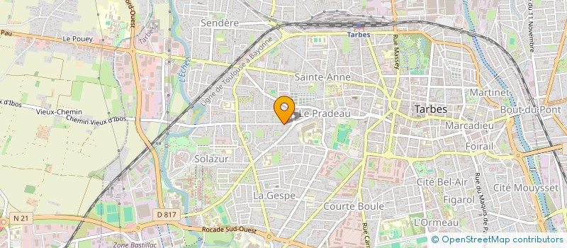 localisation de l'entreprise SCDF ACHE & PANISSAL  TARBES