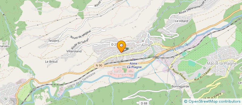 localisation de l'entreprise SCDF BARIAL PATRICK ET POZZOLINI PATRICK  AIME-LA-PLAGNE