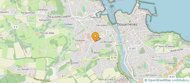 localisation de l'entreprise SCDF BRUSQ VALERIE ARHAN BRUNO  DOUARNENEZ