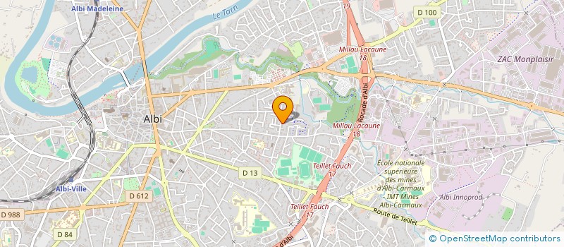 localisation de l'entreprise SCDF CADARS CHABBERT CAVAILLES à ALBI