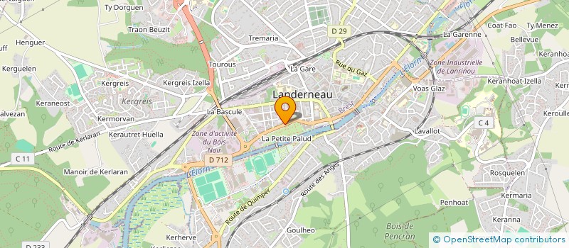 localisation de l'entreprise SCDF CALVEZ GUERIN LAUREYS LEMEY à LANDERNEAU