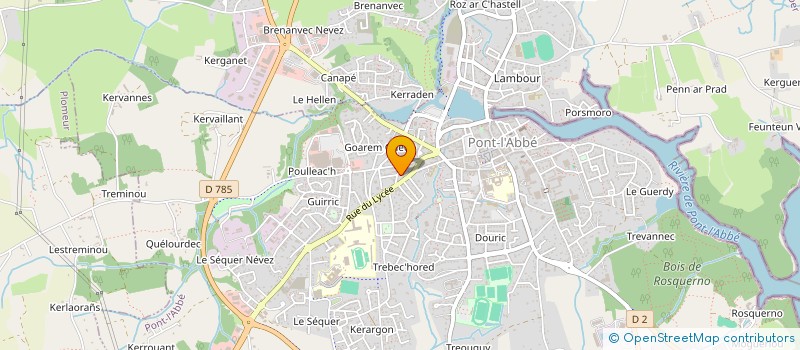 localisation de l'entreprise SCDF CANEVET MIKAEL CHAUVEL JEAN FRANCOI  PONT-L'ABBE