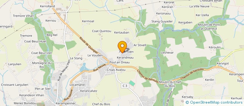 localisation de l'entreprise SCDF CARADEC LOPERE  LA FORET-FOUESNANT