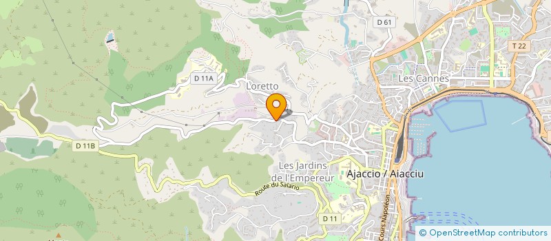 localisation de l'entreprise SCDF CHOMET MARCAGGI TELEPHONE CMT à AJACCIO