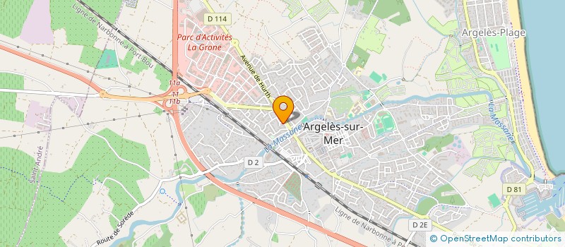 localisation de l'entreprise SCDF CLUB AQUA PLAGE à ARGELES-SUR-MER