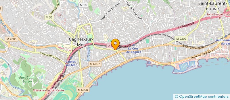 localisation de l'entreprise SCDF COLOMBANI ET GIRAUDO à CAGNES-SUR-MER