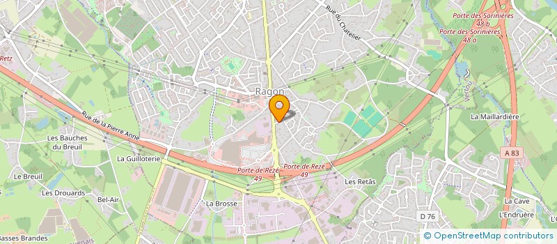 localisation de l'entreprise SCDF E.T.P.S. à REZE