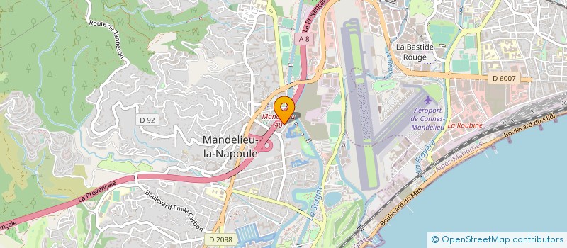 localisation de l'entreprise SCDF EURO JARDINS à MANDELIEU-LA-NAPOULE