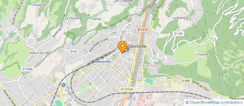 localisation de l'entreprise SCDF FAVRE-COUTILLET M-C ET AGNOLETTI F à ALBERTVILLE