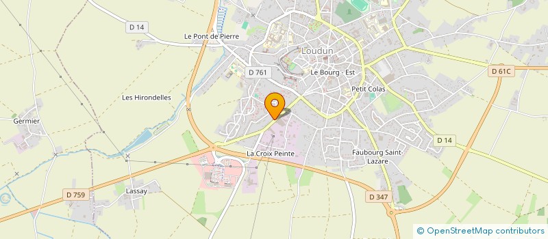 localisation de l'entreprise SCDF HUE ET VERGEREAU  LOUDUN