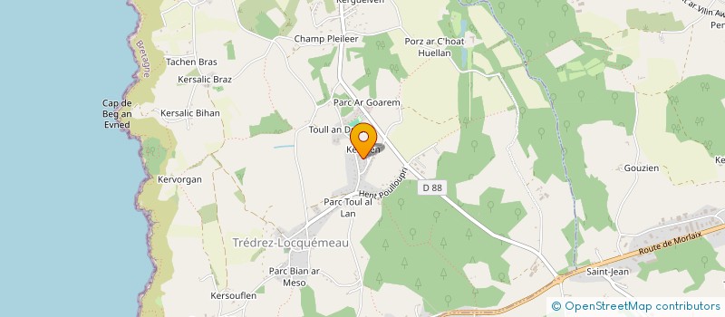 localisation de l'entreprise SCDF KERBIRIOU PIERRE & ERIC  TREDREZ-LOCQUEMEAU