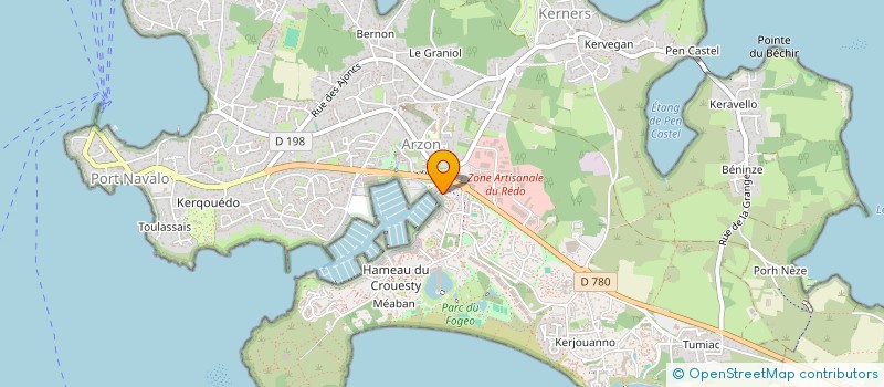 localisation de l'entreprise SCDF LES ILES SANDWICH à ARZON