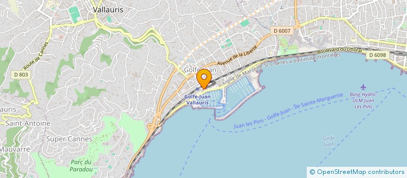 localisation de l'entreprise SCDF MISTRE BOURRET à VALLAURIS