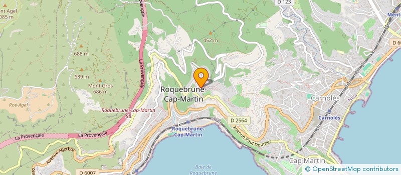 localisation de l'entreprise SCDF MORAZZANI ET SANGUINETTI à ROQUEBRUNE-CAP-MARTIN