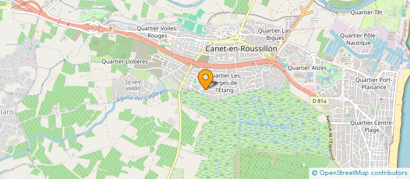 localisation de l'entreprise SCDF PELLERIN JACKY ET VAYSSETTE FREDERI à CANET-EN-ROUSSILLON