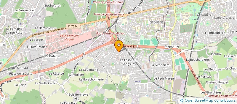 localisation de l'entreprise SCDF PINTO CONSTANTINO à JOUE-LES-TOURS