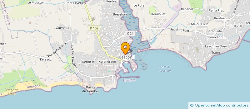 localisation de l'entreprise SCDF ROBINS E PEUZIAT R PRODUITS REGION  PLOBANNALEC-LESCONIL