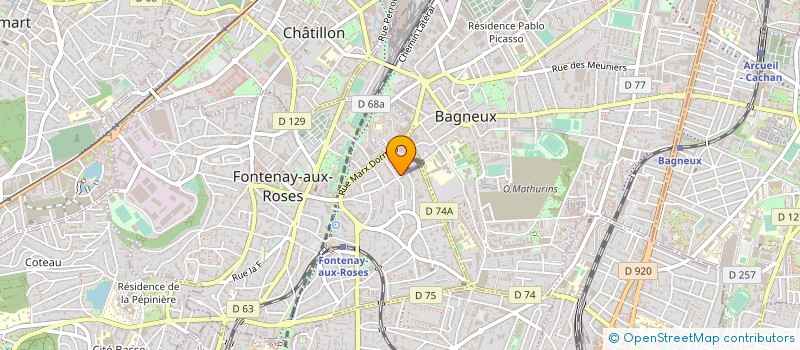 localisation de l'entreprise SCDF SOLLIGNAT QUEYRICHON à FONTENAY-AUX-ROSES