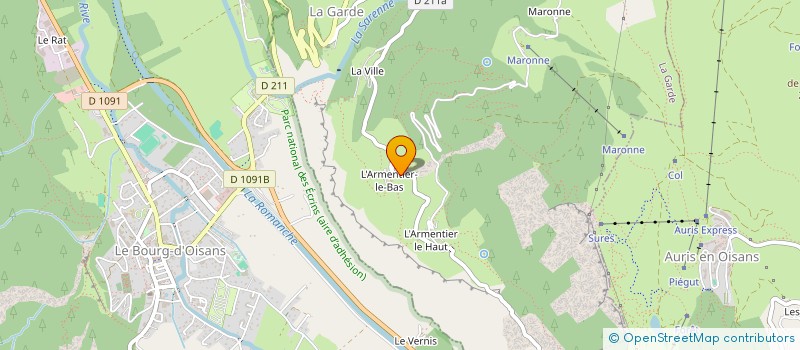 localisation de l'entreprise SCDF TAVERNEAU GUILLAUME ET IDEMA MAUD  LES DEUX ALPES