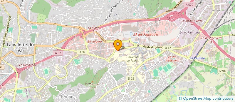 localisation de l'entreprise SCDF TIT JUGET ET DONATI à LA VALETTE-DU-VAR