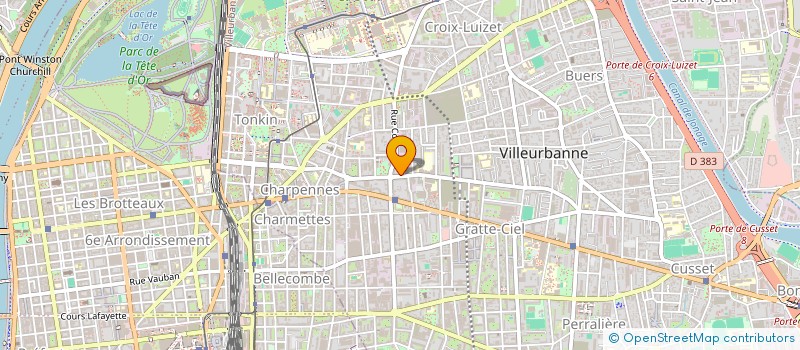localisation de l'entreprise SCE AUXIL VIE ASSOC RHONE ALPES HAND MOT à VILLEURBANNE