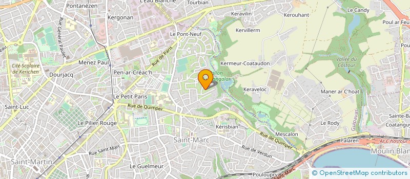localisation de l'entreprise SCE DEP COMPT DISTI FOYER STANG BREST à BREST