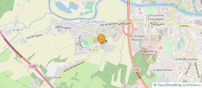 localisation de l'entreprise SCE DEPARTEMENTAL INCENDIE ET SECOURS à PRIX-LES-MEZIERES